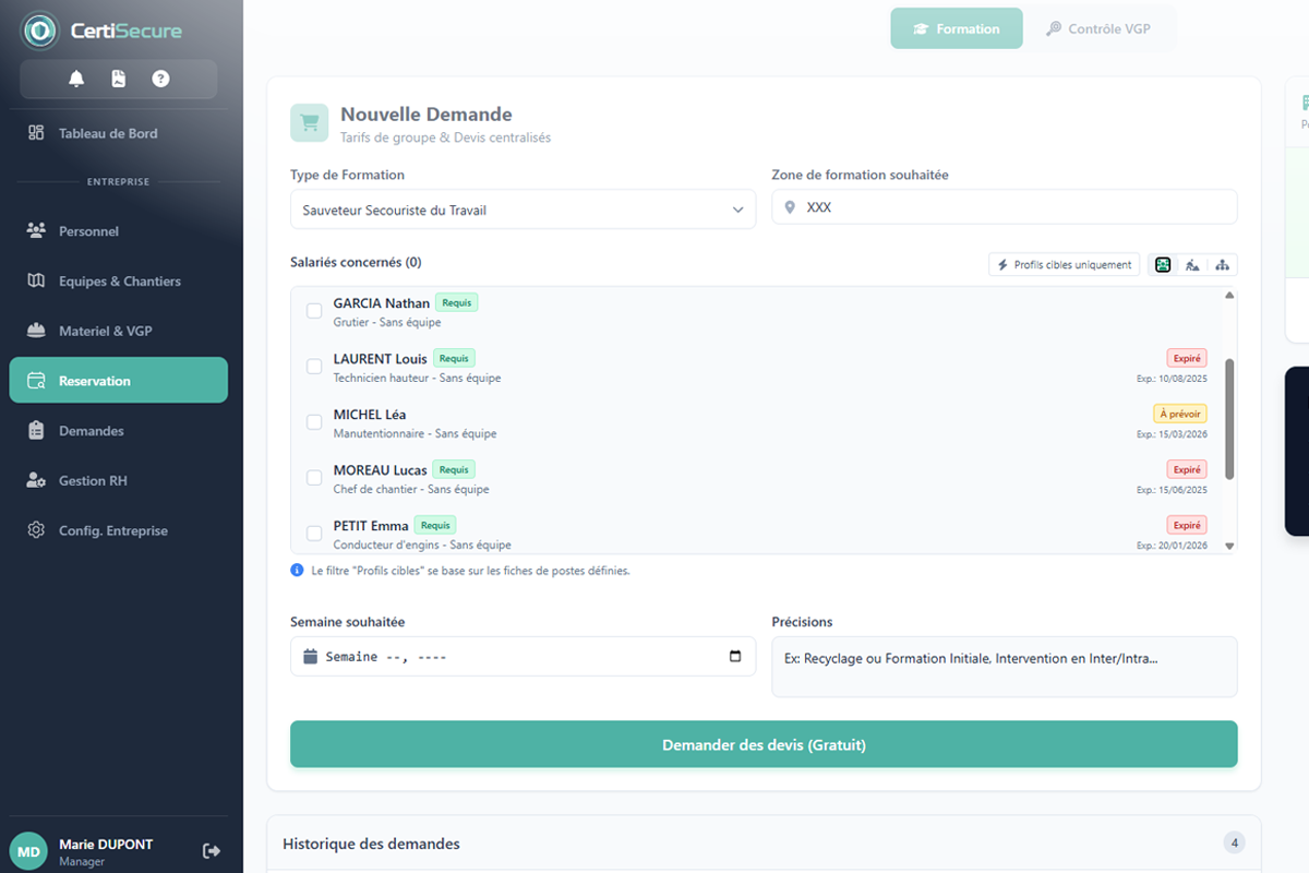 Trouvez la bonne formation, au bon prix